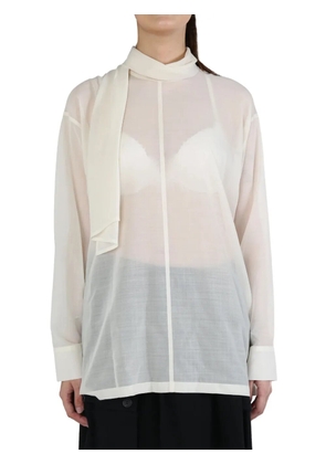 Issey Miyake sheer blouse - White