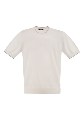 Peserico stripe-detail T-shirt - White