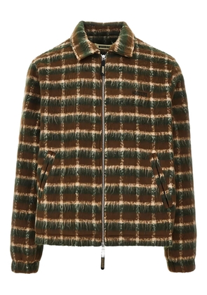 Bird Wbyouth checked zip jacket - Brown