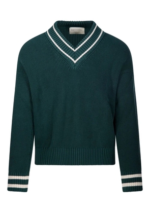 MARCO COPPOLA V-neck ribbed sweater - Green