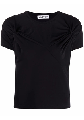 AMBUSH twist detail crew-neck T-shirt - Black