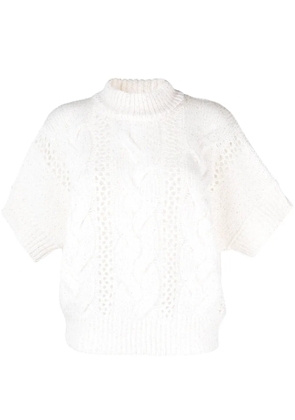 Peserico open-knit short-sleeve jumper - Neutrals