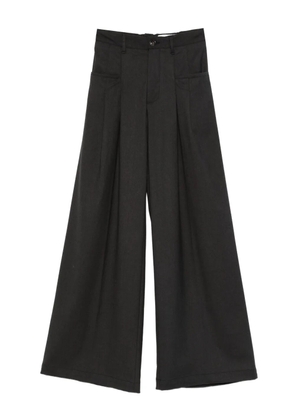 White Sand silk blend flared trousers - Grey