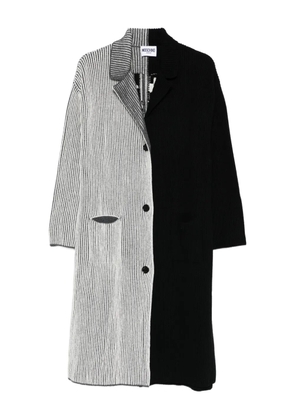 MOSCHINO JEANS colourblock knitted coat - Black