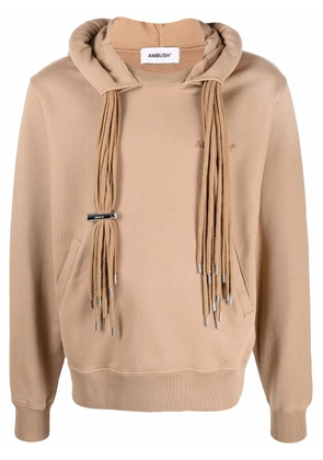 AMBUSH multi-cord long-sleeve hoodie - Neutrals