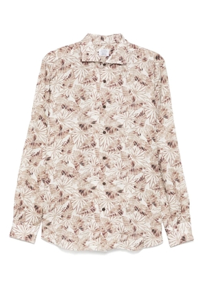 Mazzarelli leaf-print shirt - Neutrals