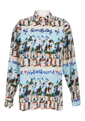 alessandro enriquez printed shirt - White