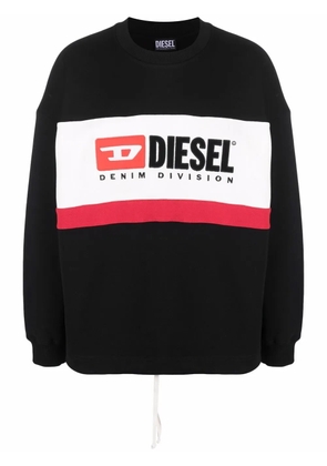 Diesel logo-print crew neck sweatshirt - Black
