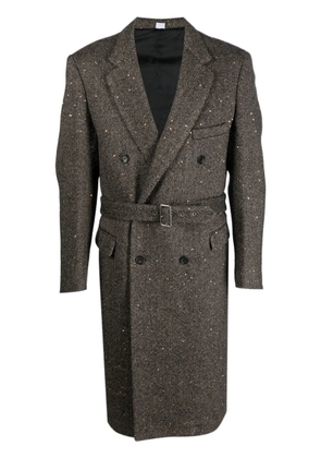 Winnie NY double-breasted herringbone peacoat - Black