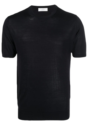 Mauro Ottaviani round-neck silk T-shirt - Blue