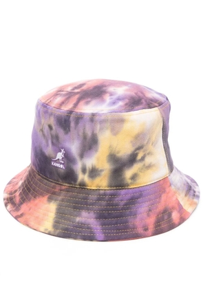Kangol embroidered-logo tie-dye bucket hat - Purple