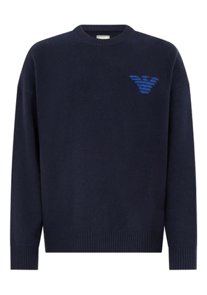 Emporio Armani intarsia sweater - Blue