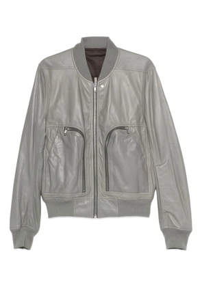 Rick Owens Bauhaus Flight leather jacket - Grey