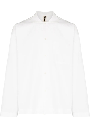 TEKLA buttoned poplin pajama shirt - White