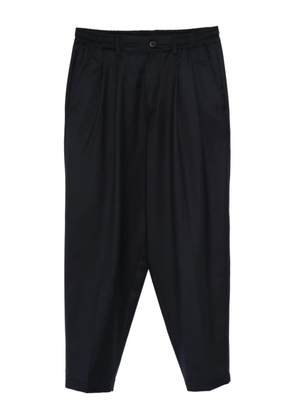 Low Brand pleated elastic-waist trousers - Blue