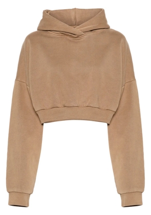 ENTIRE STUDIOS organic-cotton cropped hoodie - Brown