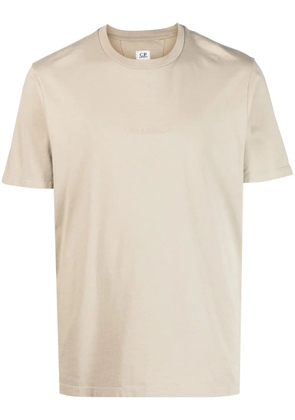 C.P. Company embroidered-logo T-shirt - Neutrals