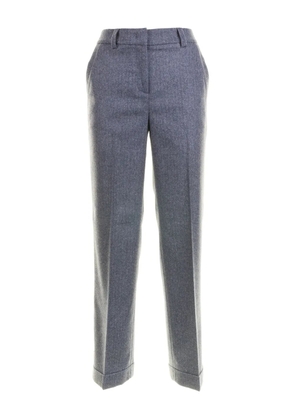 Via Masini 80 herringbone cuffed trousers - Grey