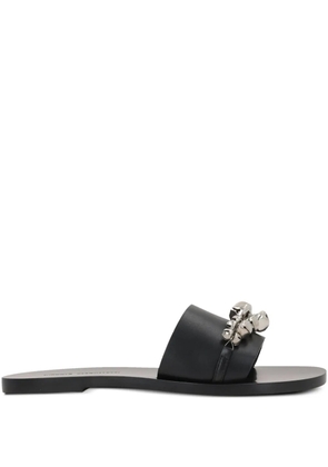 Niccolò Pasqualetti leather slides - Black