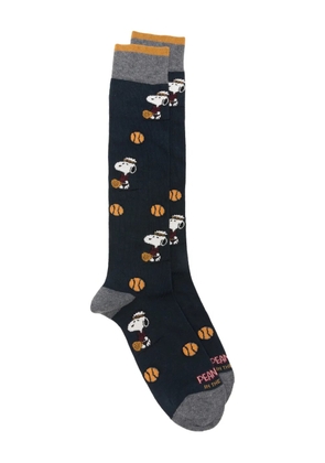 In The Box x Peanuts cartoon print socks - Blue