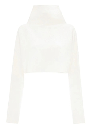 JW Anderson cut-out detailed cropped jumper - White