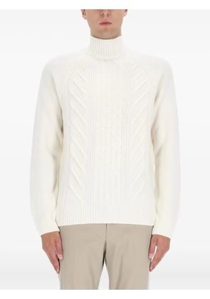 BOSS cable-knit sweater - White