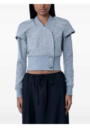 Kiko Kostadinov ribbed-waistband cardigan - Grey
