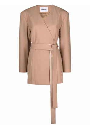 AMBUSH long-sleeve tied-waist jacket - Neutrals