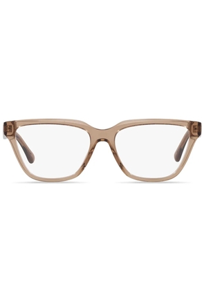 Emporio Armani square frame glasses - Brown