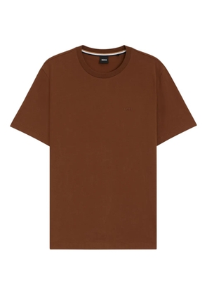 BOSS logo-print crew-neck T-shirt - Brown