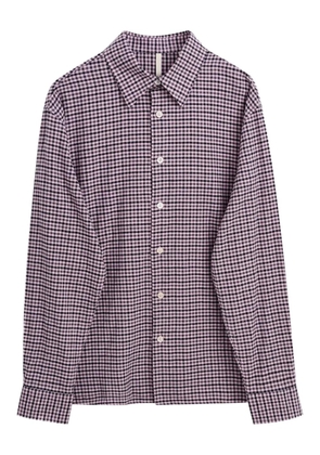 Sunflower check-print cotton shirt - Pink