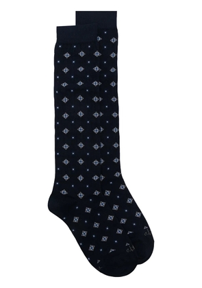 Altea geometric print mid-length socks - Blue