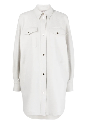 Herno felted-finish virgin wool shirt - Grey