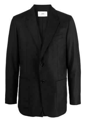 AMI Paris single-breasted virgin-wool blazer - Grey