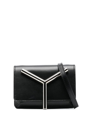 Y/Project logo-plaque crossbody bag - Black