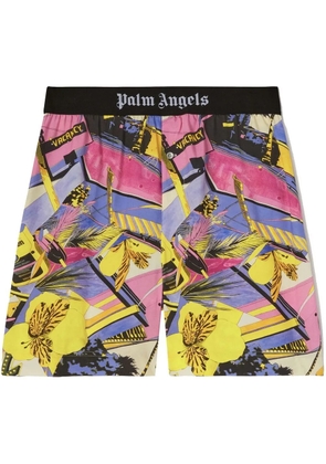 Palm Angels Miami floral-print deck shorts - Pink