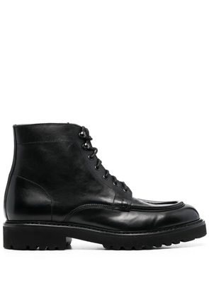 Doucal's ankle lace-up fastening boots - Black
