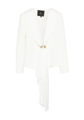 Babylone Paris bead-embellished draped jacket - White