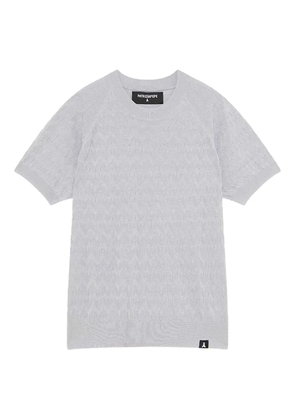 Patrizia Pepe textured raglan-sleeve t-shirt - Grey