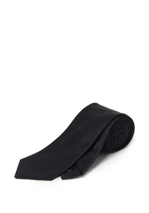 Emporio Armani textured silk tie - BLUE AND GREEN