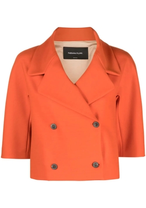 Fabiana Filippi cropped double-breasted jacket - Orange