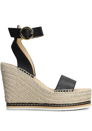 Odissì leather espadrilles - Black