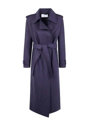 Harris Wharf London belted wool coat - Blue