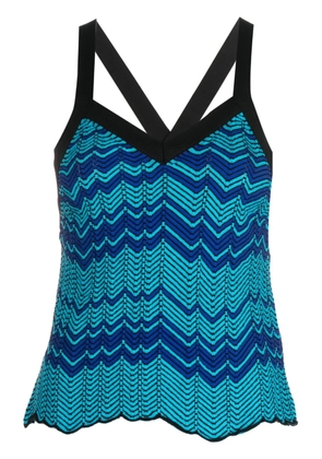 Wales Bonner fully-pleated knitted top - Blue