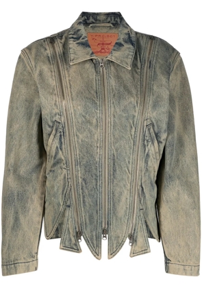 Y/Project detachable-sleeve denim jacket - Blue