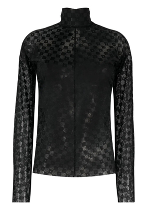 Forte Forte lace-detail long-sleeved top - Black