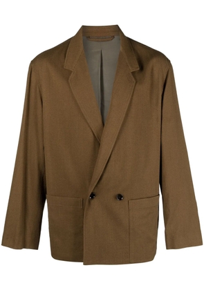 LEMAIRE notched-lapel double-breasted blazer - Brown