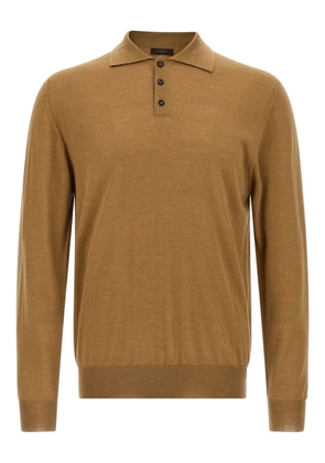 Zanone cashmere-silk blend polo-neck sweater - Brown