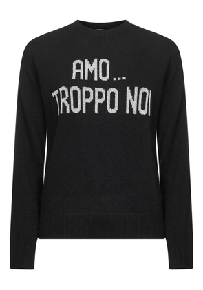 MC2 Saint Barth jacquard embroidery sweater - Black