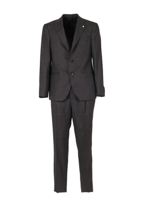 LUIGI BIANCHI MANTOVA single-breasted wool suit - Black